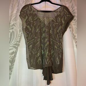 Beautiful Olive Green Sequin Shirt